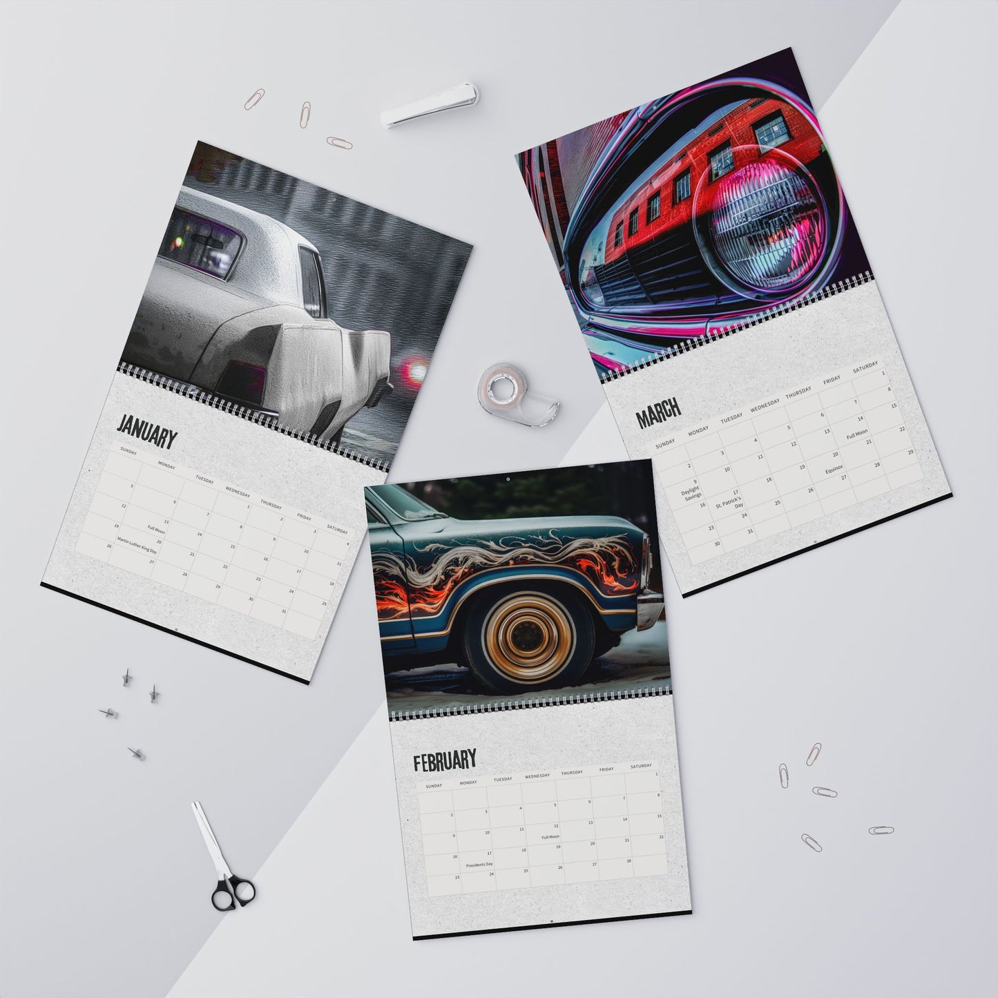 2025 Wall Calendar: Car Art