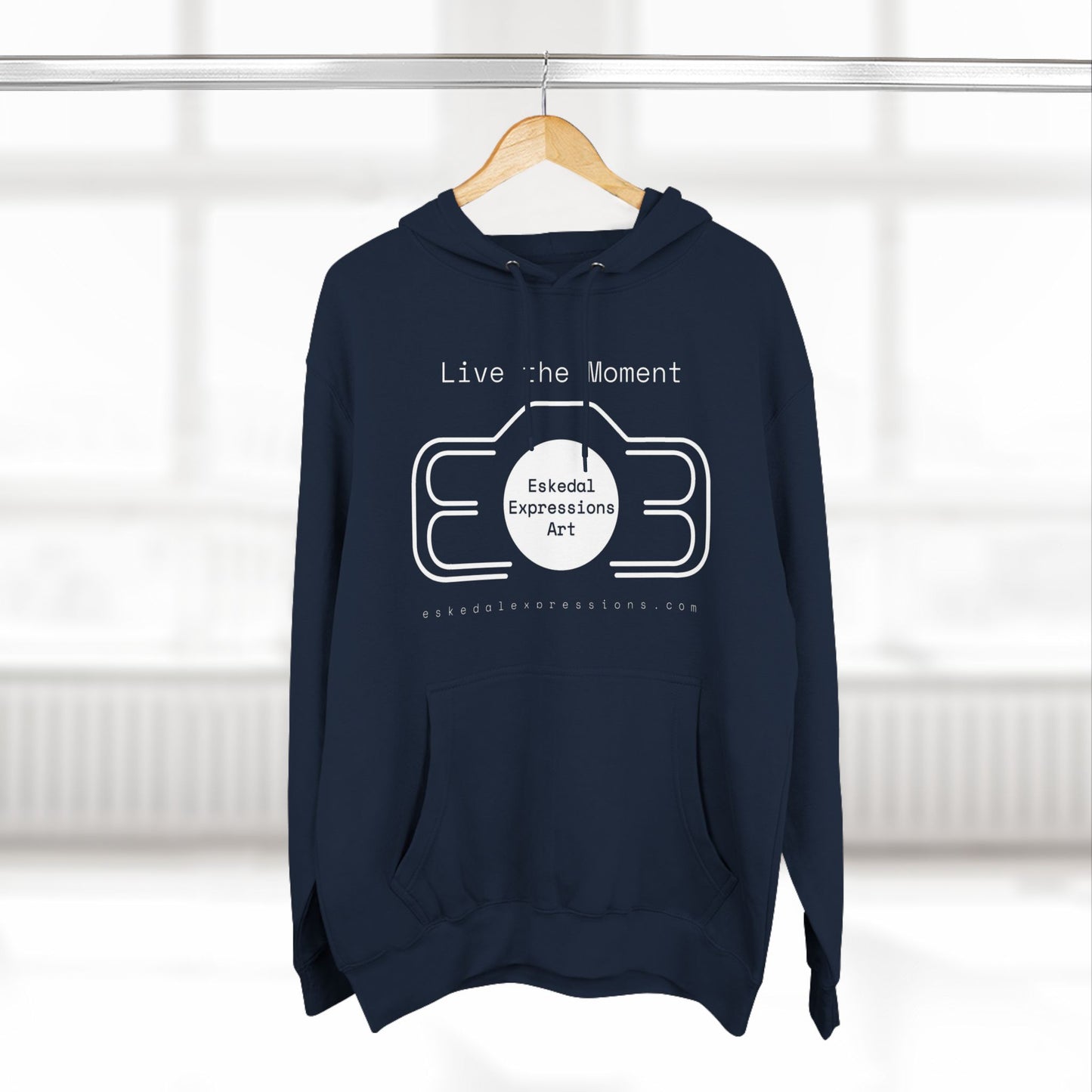 Eskedal Expressions "Live the Moment" Hoodie (the Darker colors - Blk, Royal Blue, Navy)