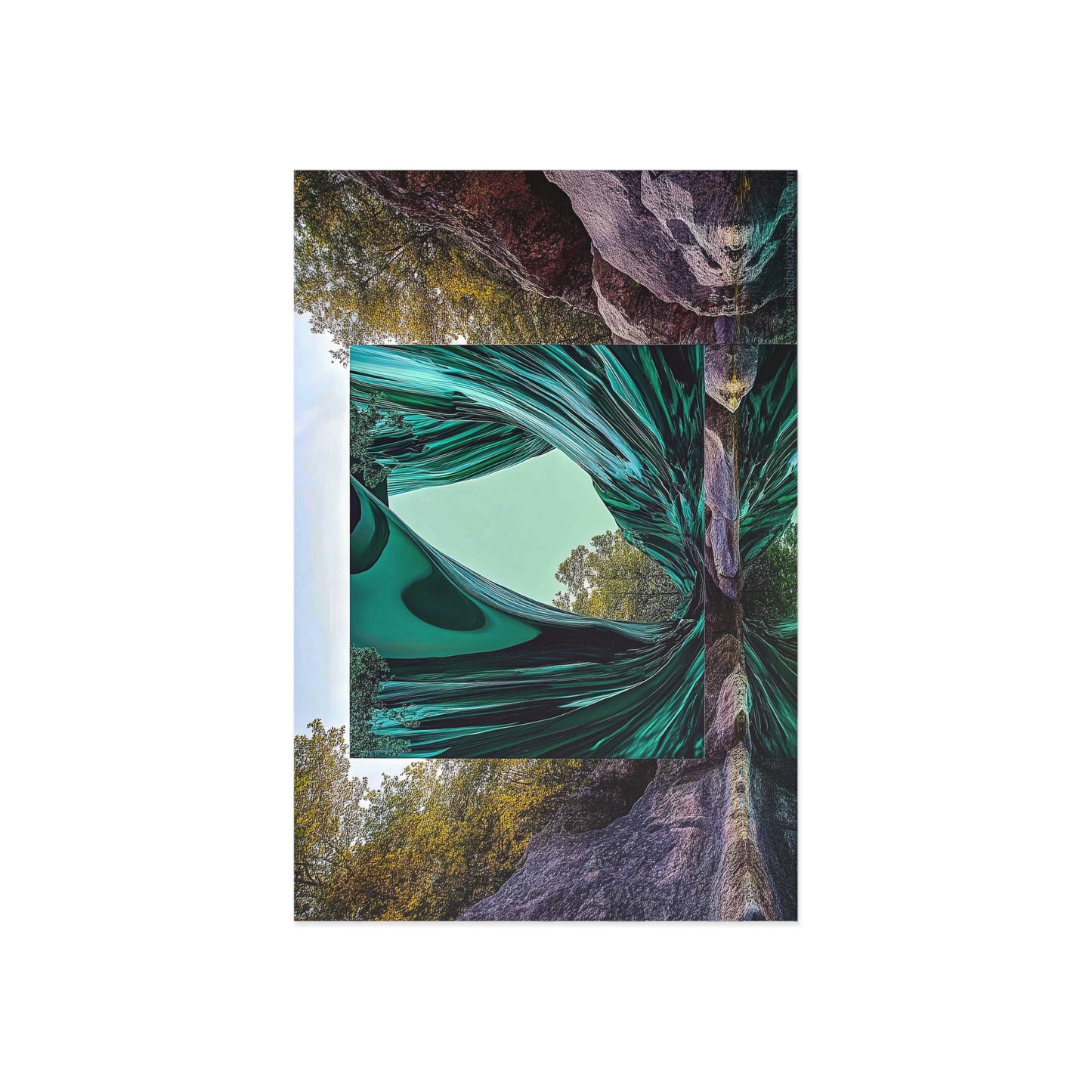 Copy of Fine Art Postcard | North Country Nature Surreal Art | Window Rockfall