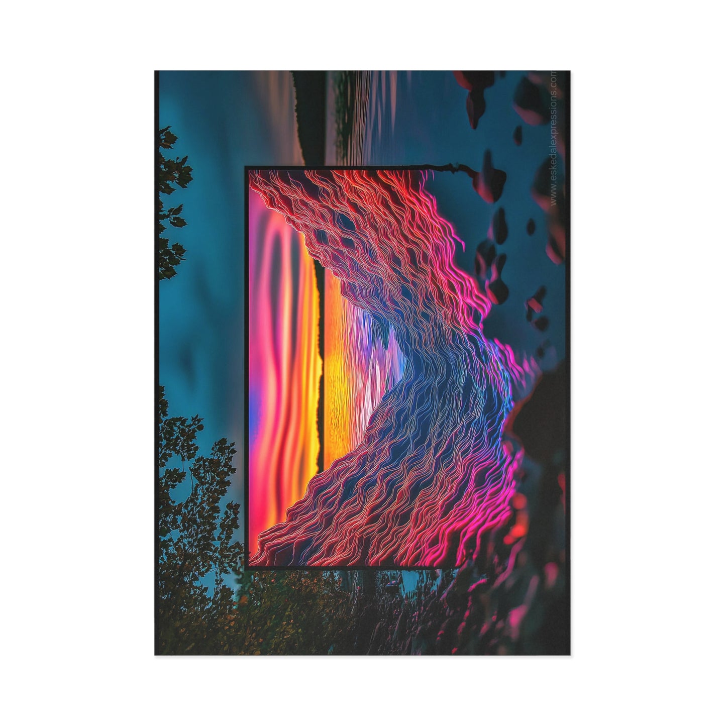 Fine Art Postcard | North Country Nature Surreal Art | Sunset Bay