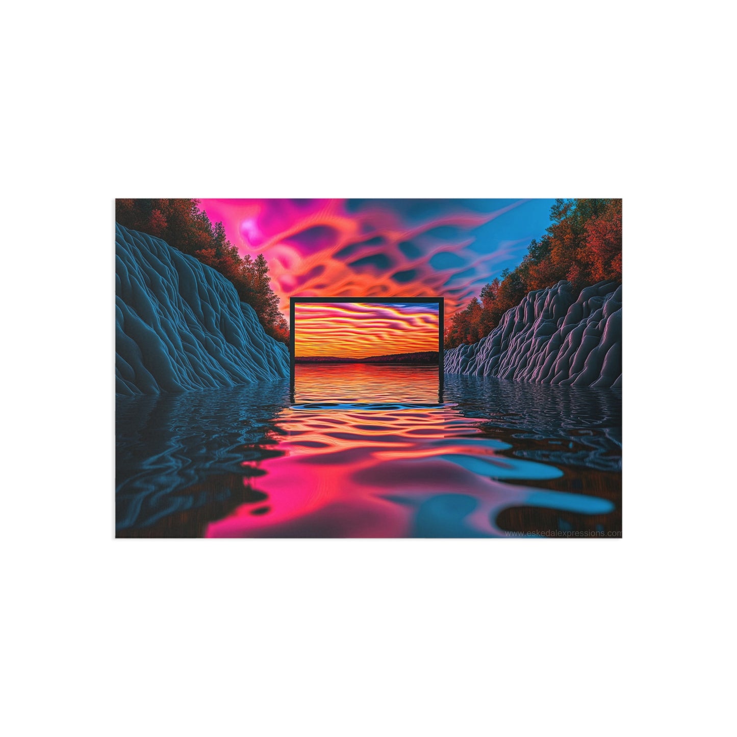 Fine Art Postcard | North Country Nature Surreal Art | Sunrise Bay