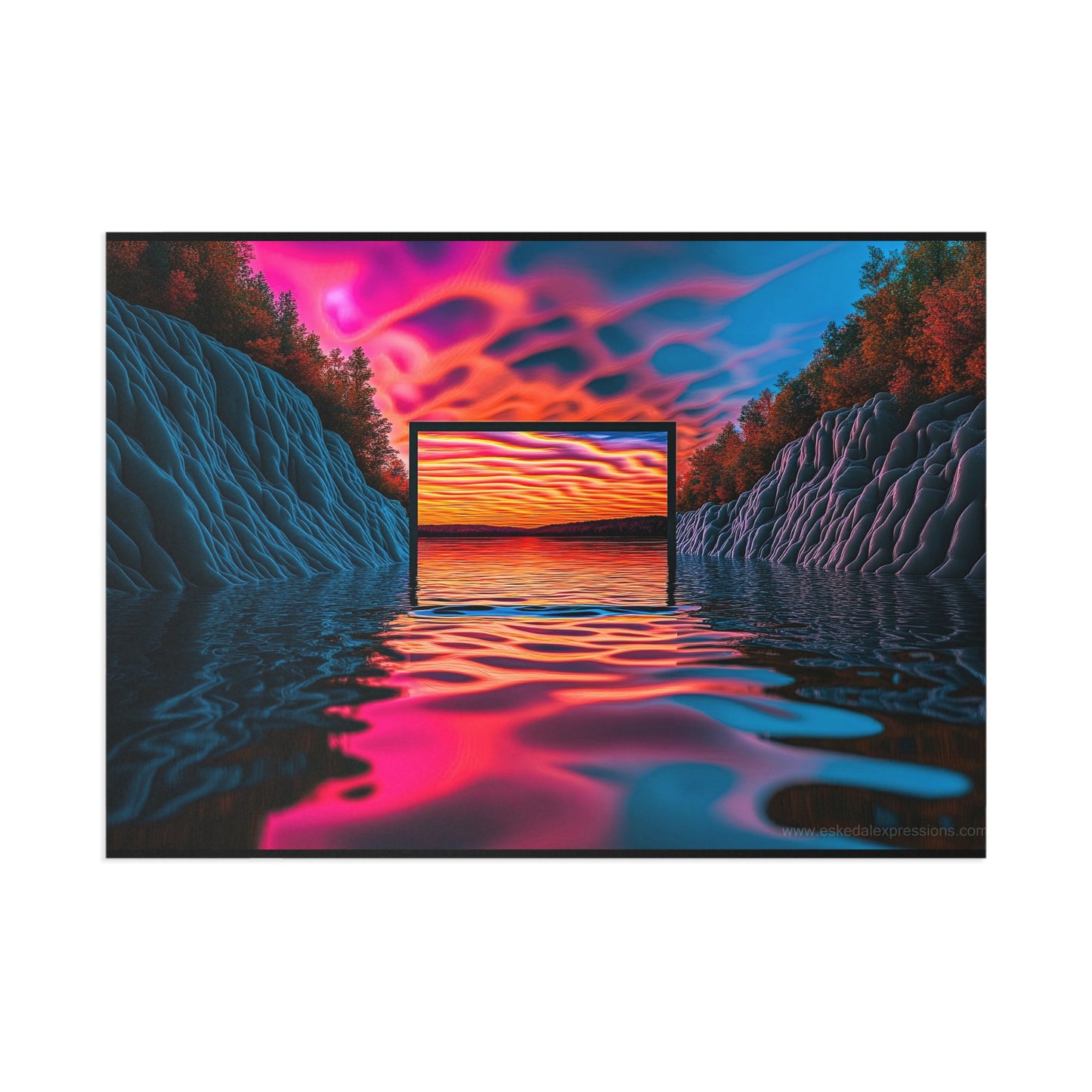 Fine Art Postcard | North Country Nature Surreal Art | Sunrise Bay