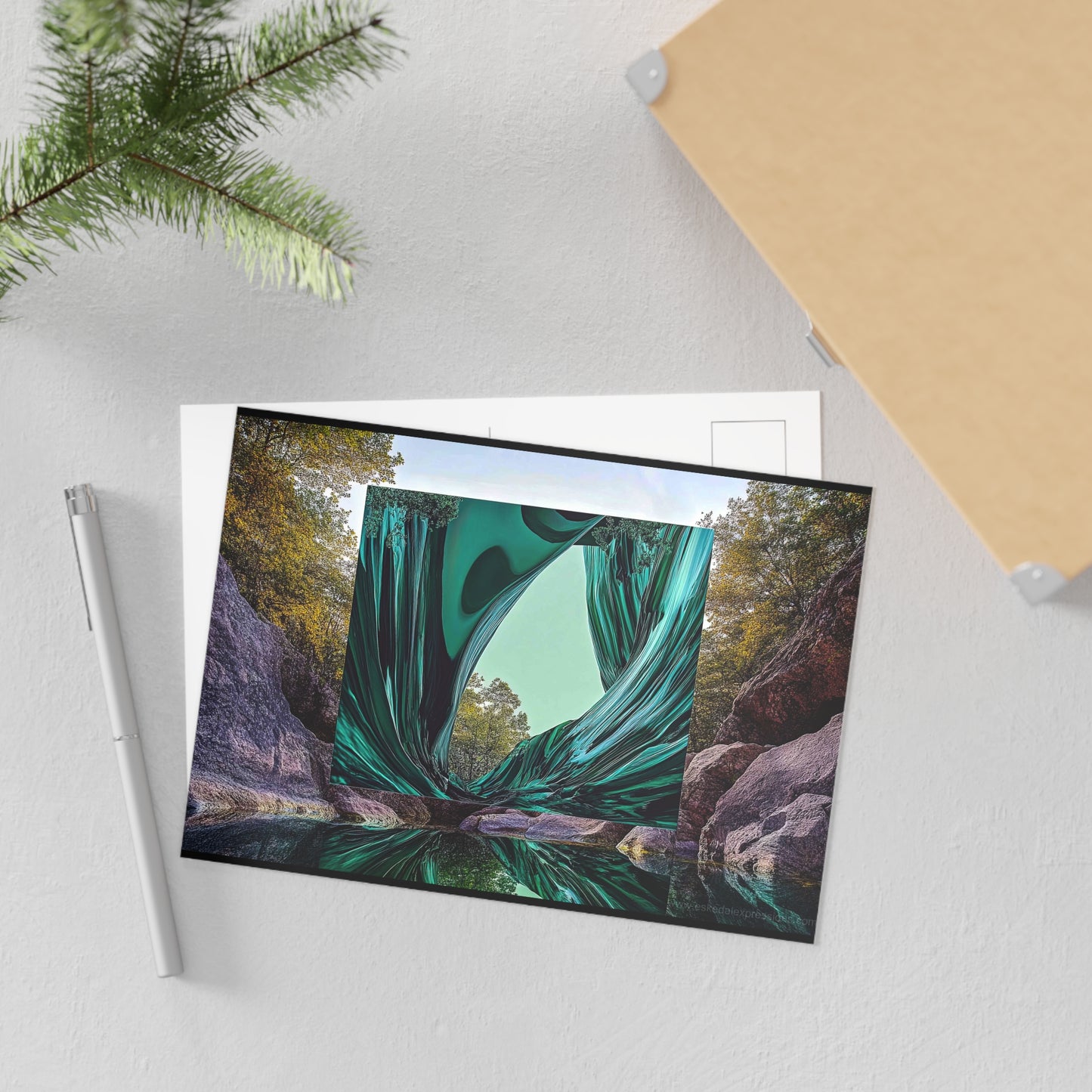 Copy of Fine Art Postcard | North Country Nature Surreal Art | Window Rockfall
