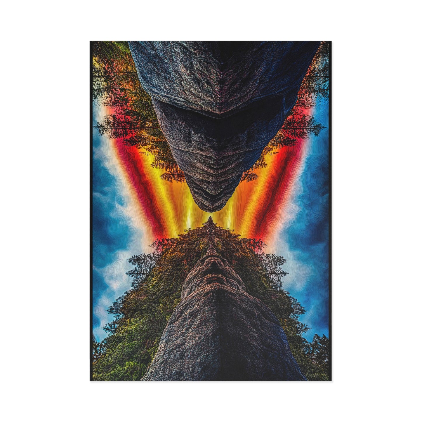 Fine Art Postcard | North Country Nature Surreal Art | Fire Bay