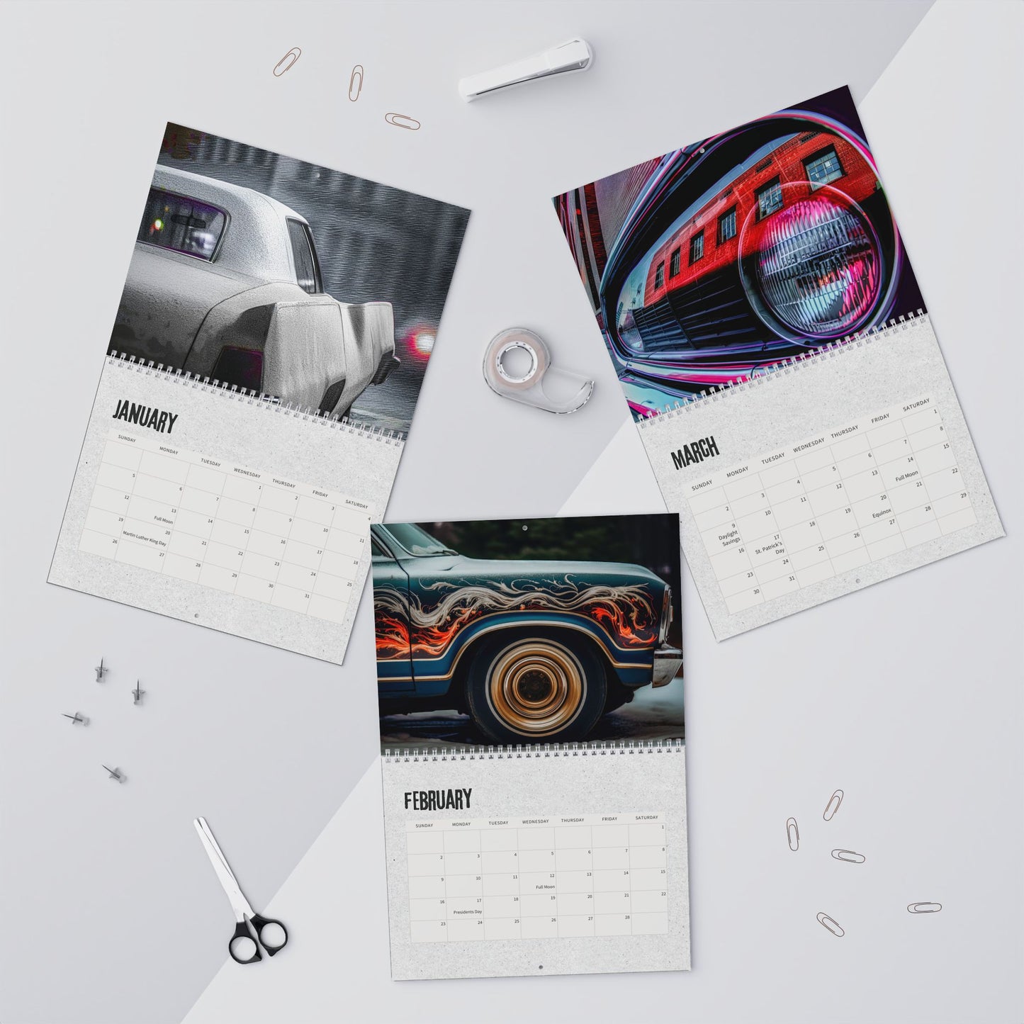 2025 Wall Calendar: Car Art