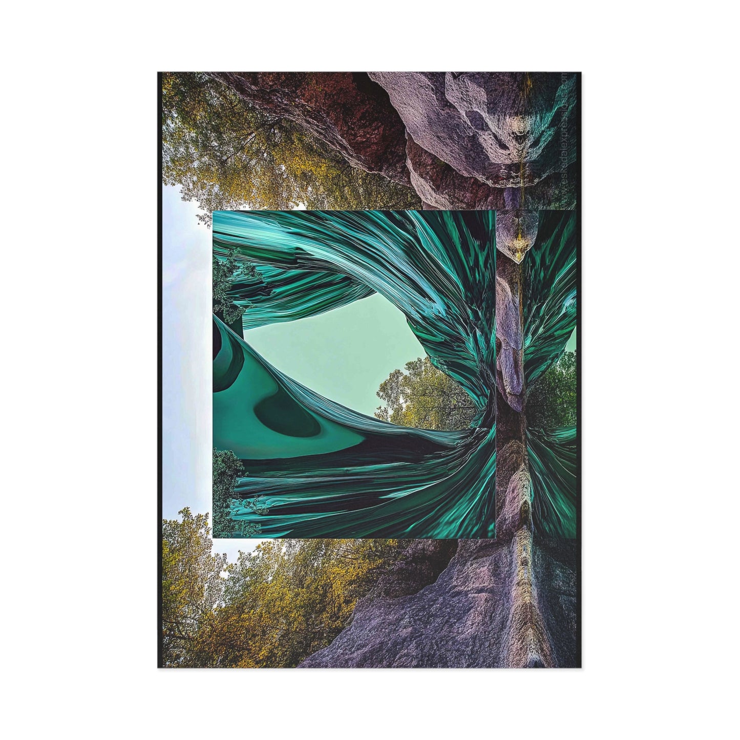 Copy of Fine Art Postcard | North Country Nature Surreal Art | Window Rockfall