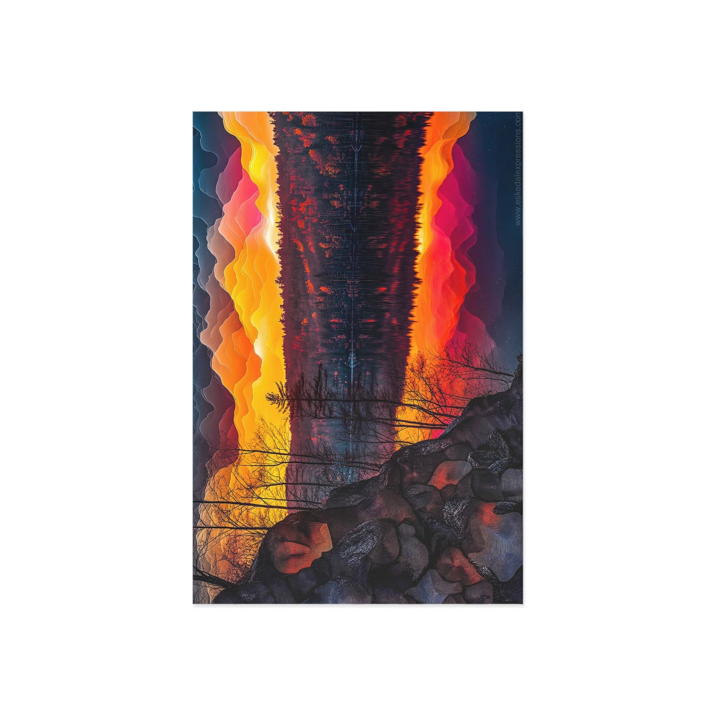 Fine Art Postcard | North Country Nature Surreal Art | Sunset Cove