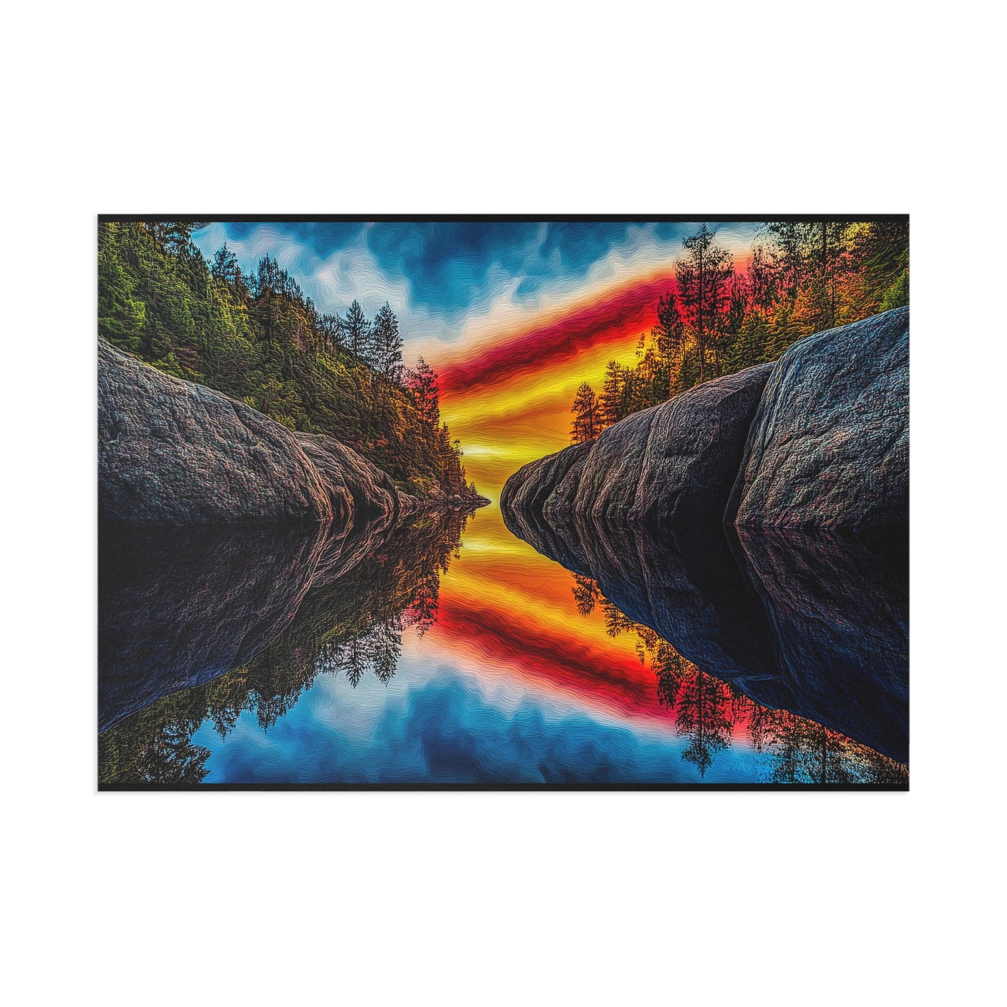 Fine Art Postcard | North Country Nature Surreal Art | Fire Bay