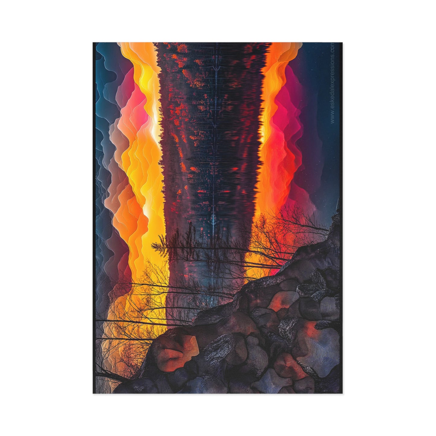 Fine Art Postcard | North Country Nature Surreal Art | Sunset Cove