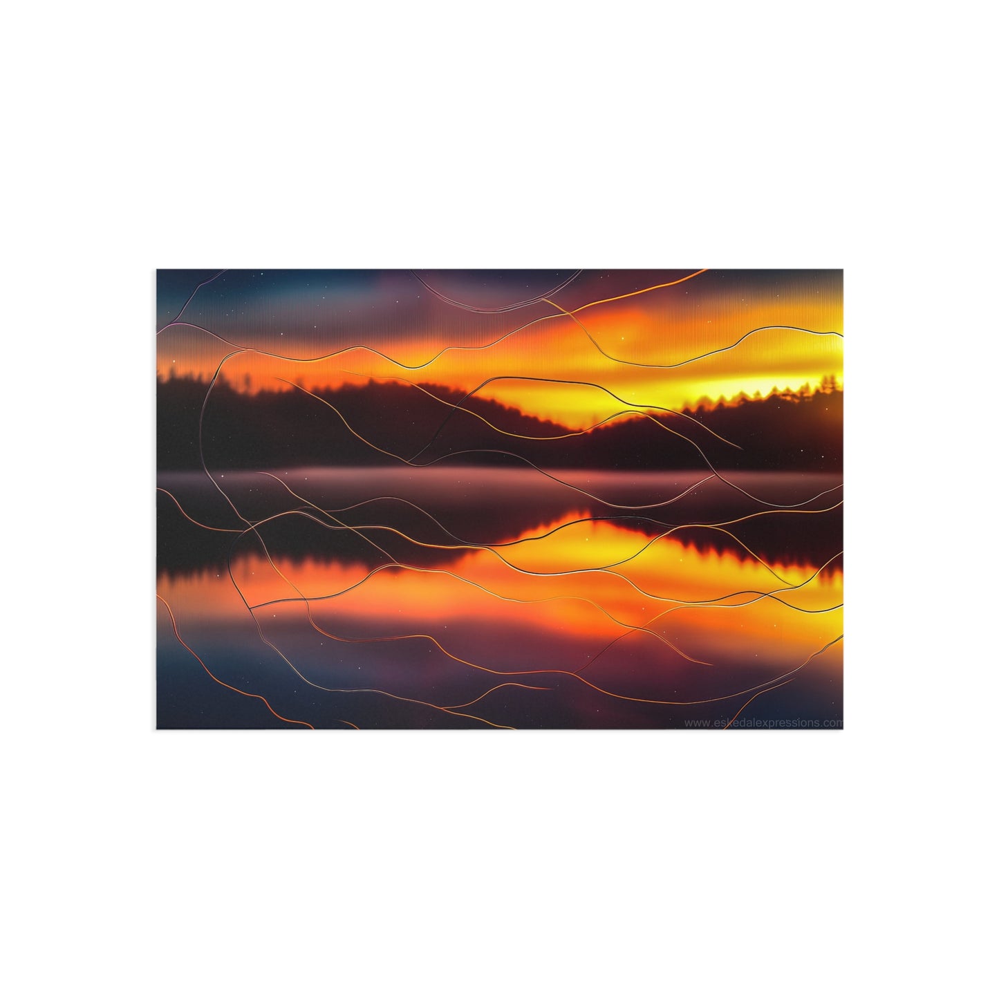 Fine Art Postcard | North Country Nature Surreal Art | Sunrise Frost