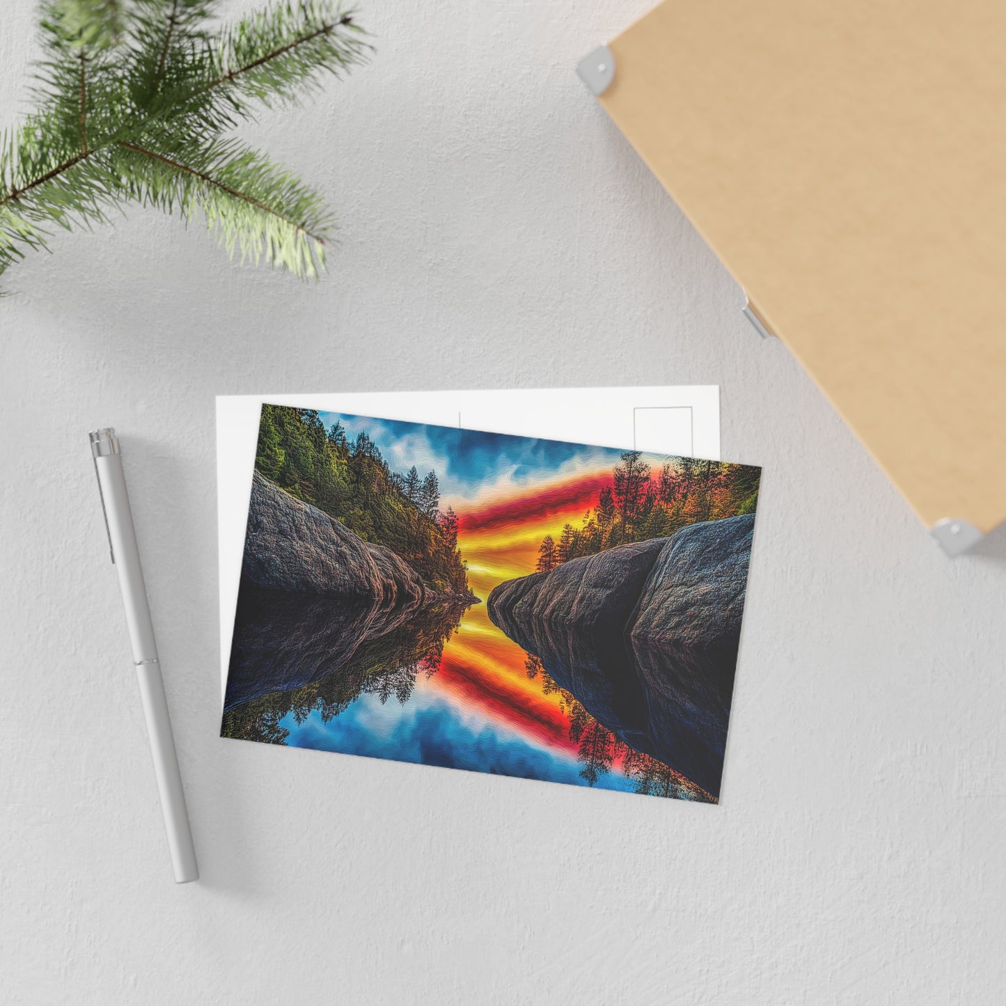 Fine Art Postcard | North Country Nature Surreal Art | Fire Bay