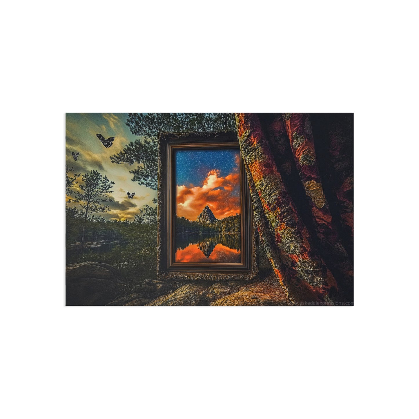 Fine Art Postcard | North Country Nature Surreal Art | Framed Nature II