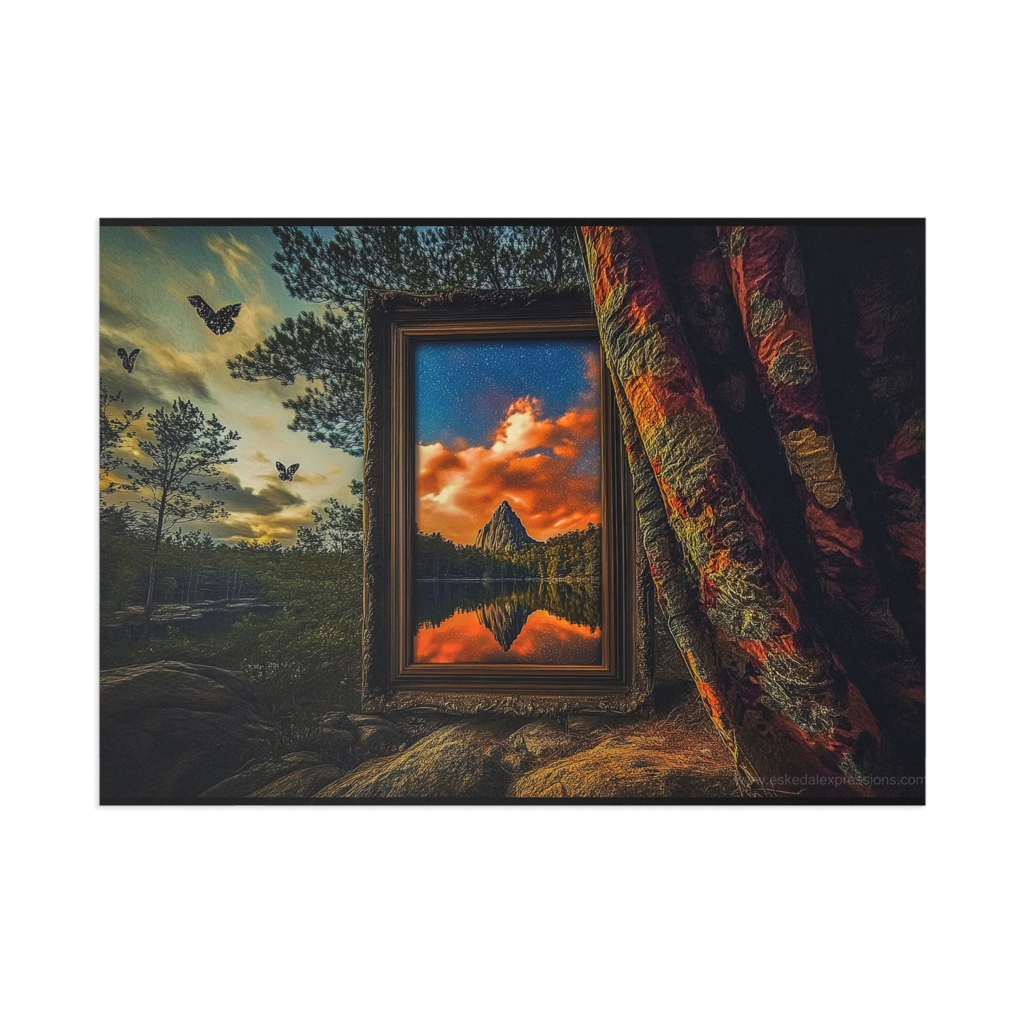 Fine Art Postcard | North Country Nature Surreal Art | Framed Nature II