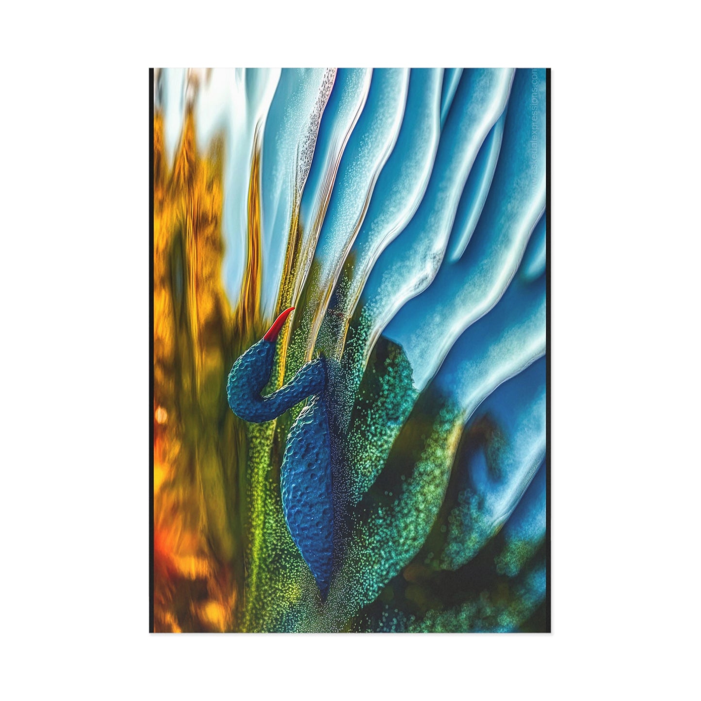 Fine Art Postcard | North Country Nature Surreal Art | Waterbird