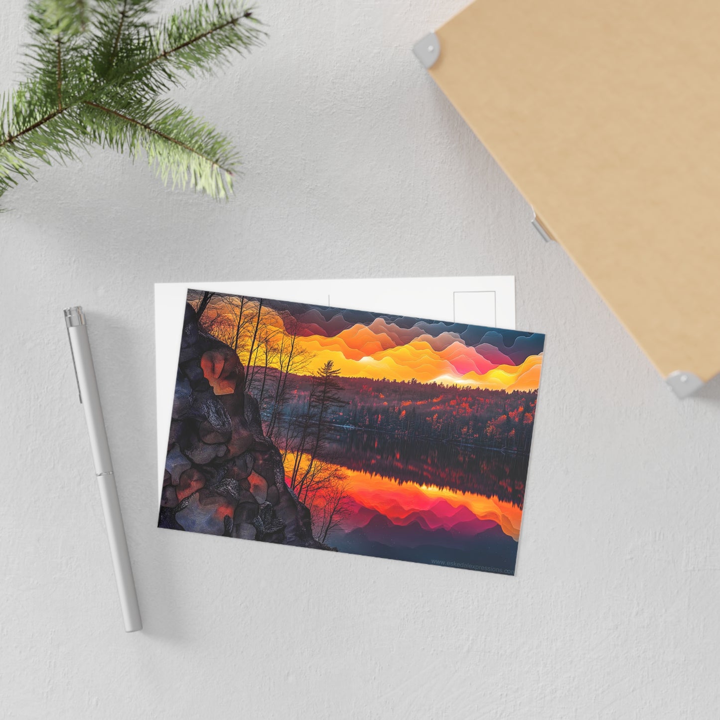Fine Art Postcard | North Country Nature Surreal Art | Sunset Cove