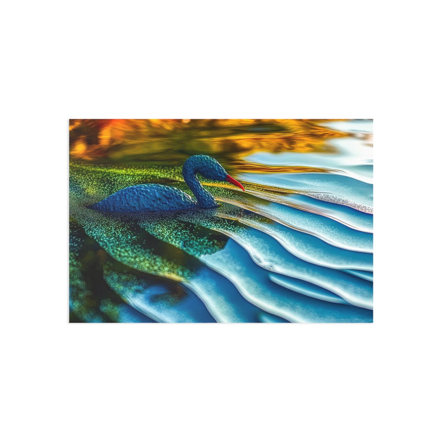 Fine Art Postcard | North Country Nature Surreal Art | Waterbird