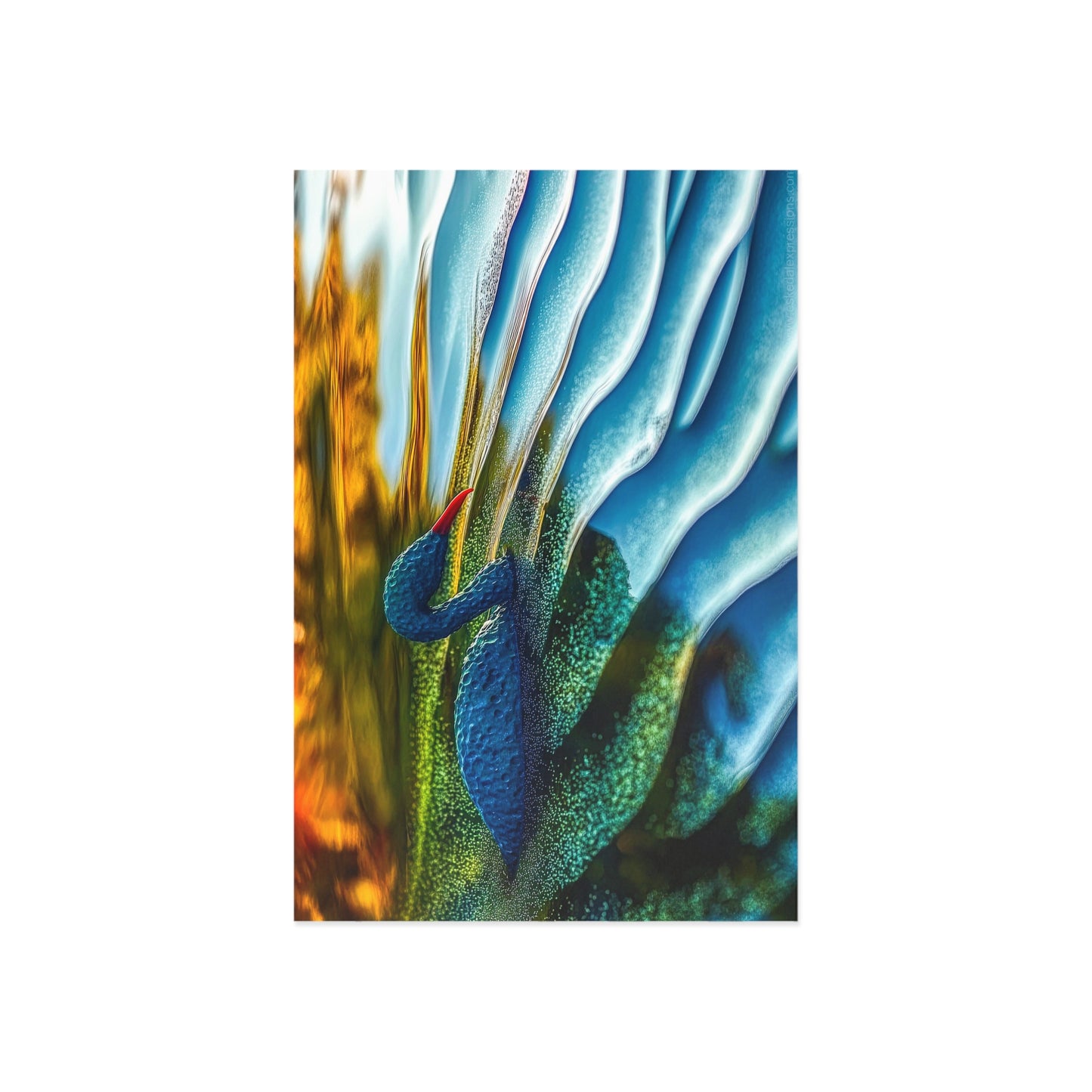 Fine Art Postcard | North Country Nature Surreal Art | Waterbird