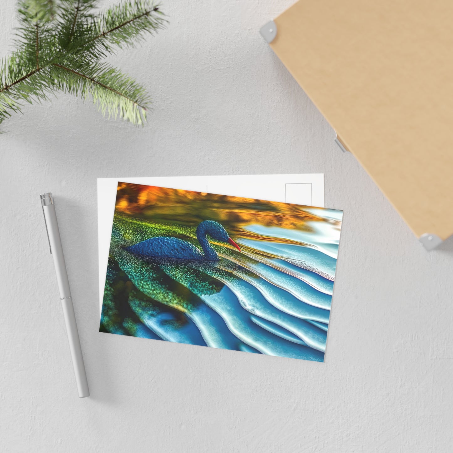 Fine Art Postcard | North Country Nature Surreal Art | Waterbird