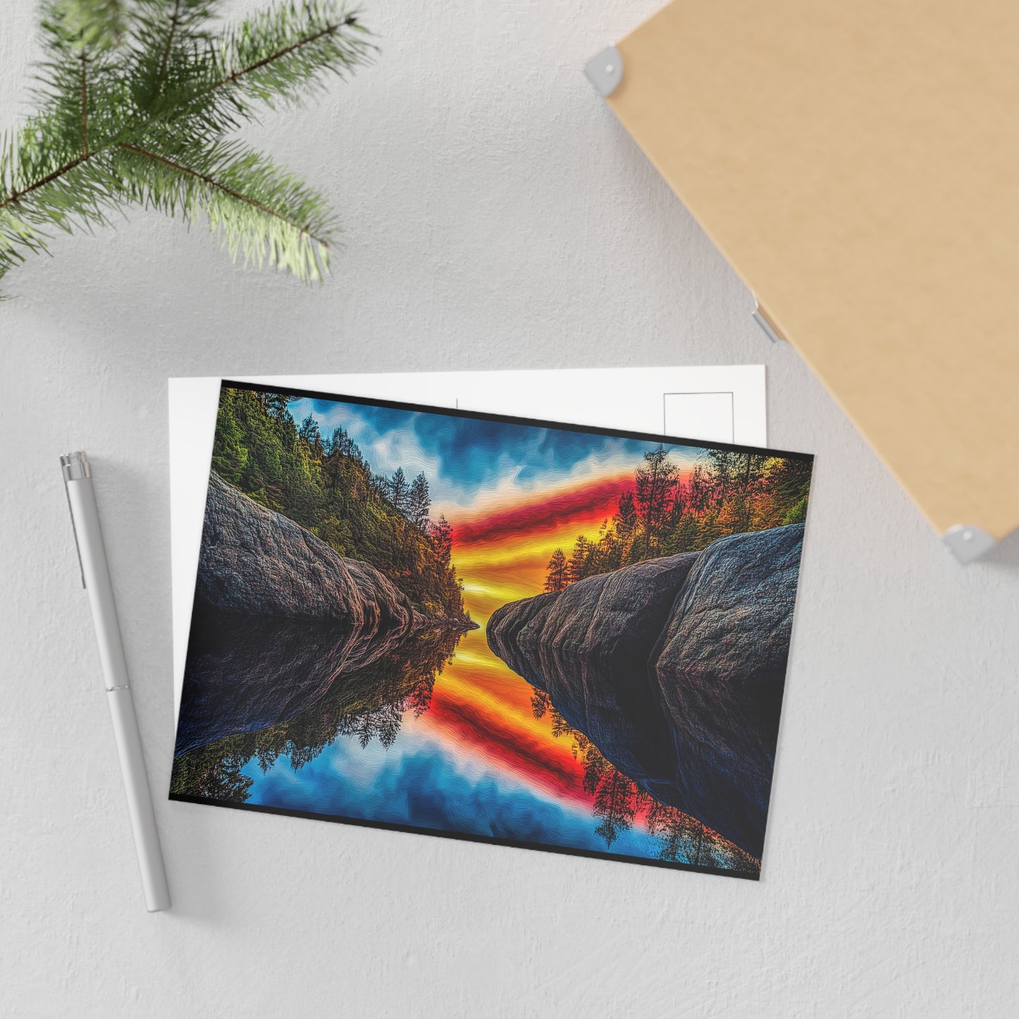 Fine Art Postcard | North Country Nature Surreal Art | Fire Bay