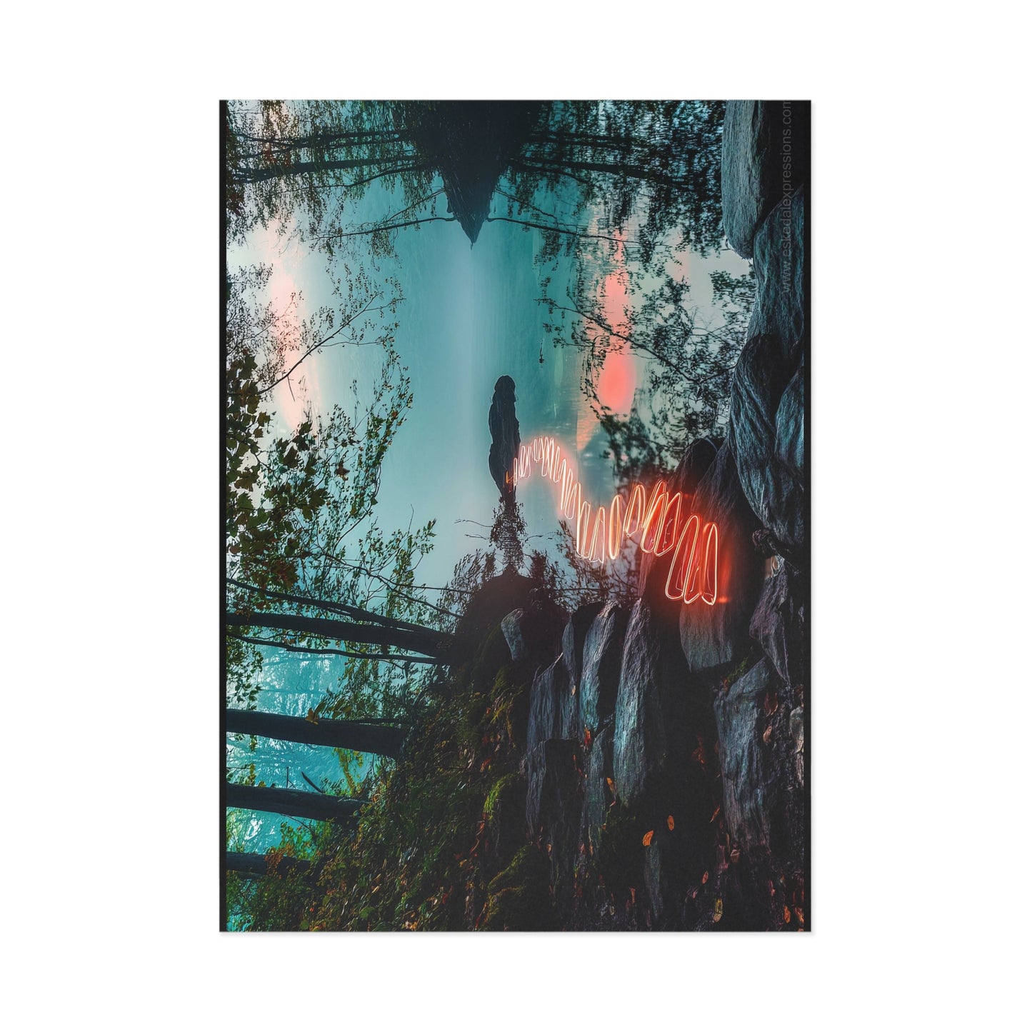 Fine Art Postcard | North Country Nature Surreal Art | Alltrails Path