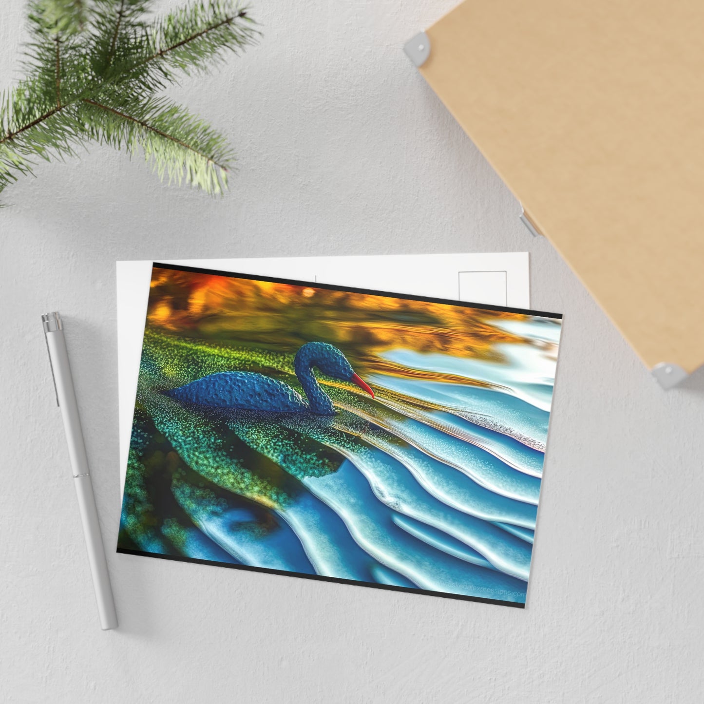 Fine Art Postcard | North Country Nature Surreal Art | Waterbird