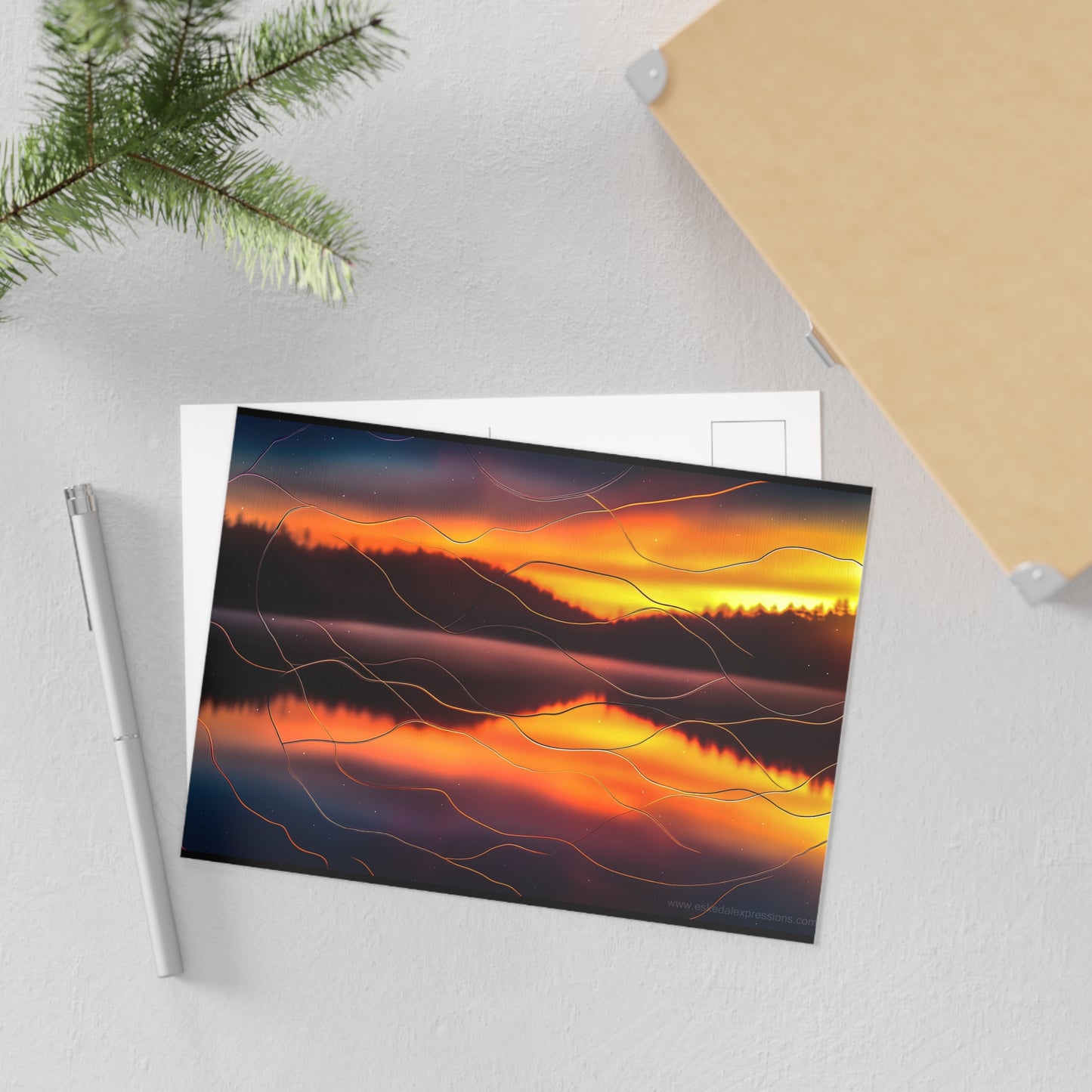 Fine Art Postcard | North Country Nature Surreal Art | Sunrise Frost