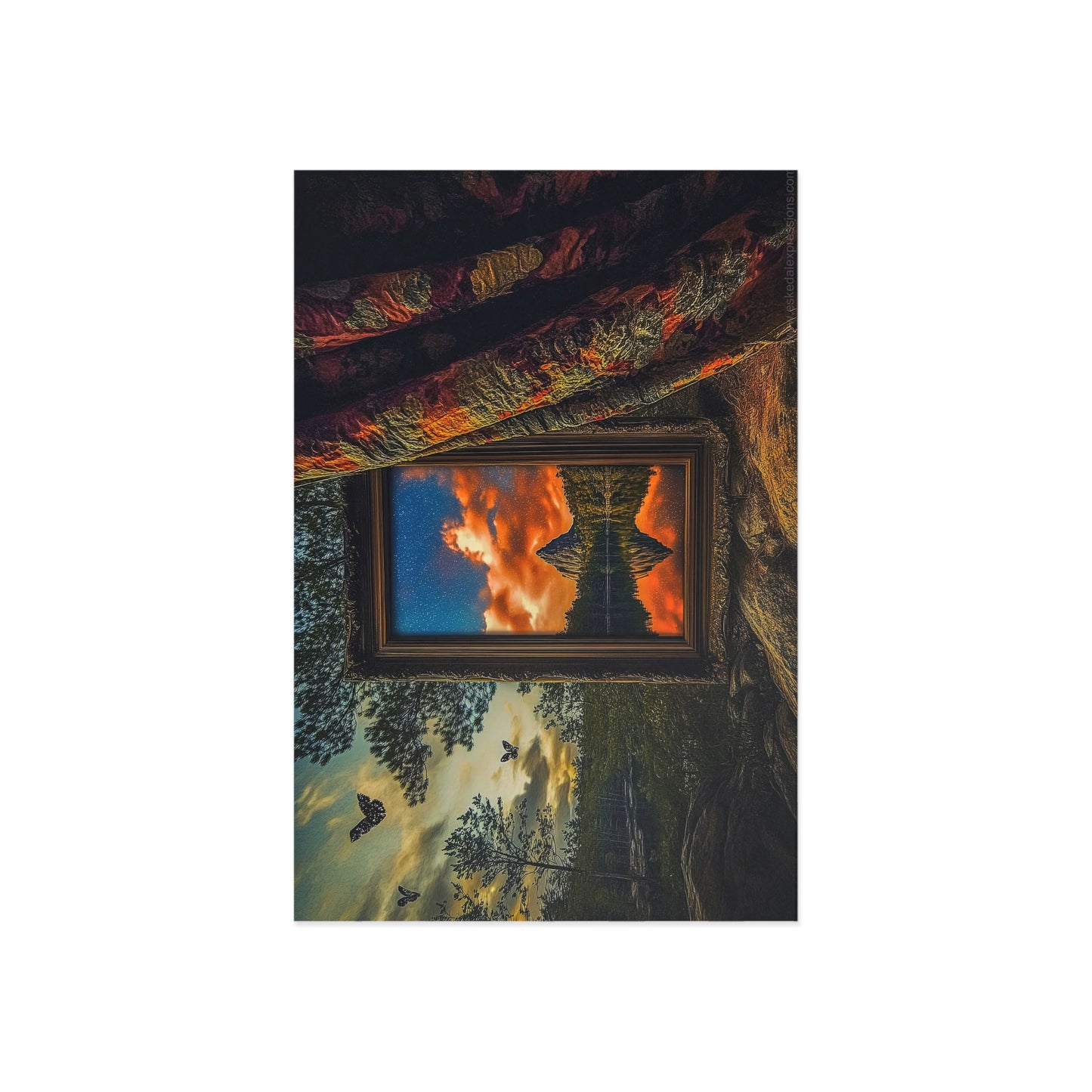 Fine Art Postcard | North Country Nature Surreal Art | Framed Nature II
