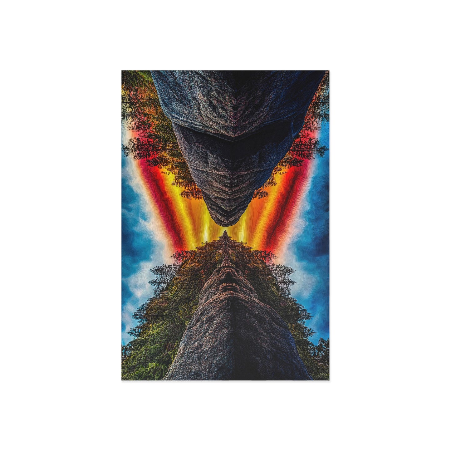 Fine Art Postcard | North Country Nature Surreal Art | Fire Bay