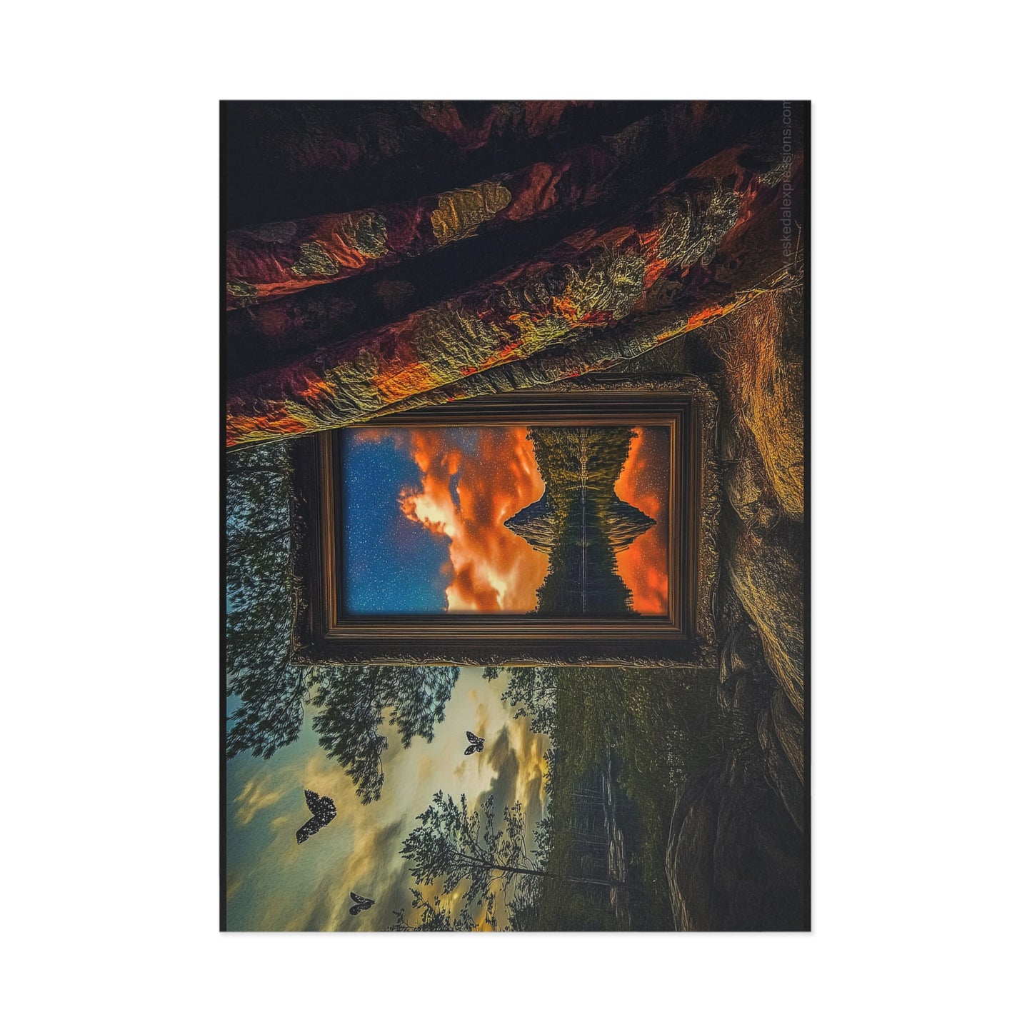 Fine Art Postcard | North Country Nature Surreal Art | Framed Nature II