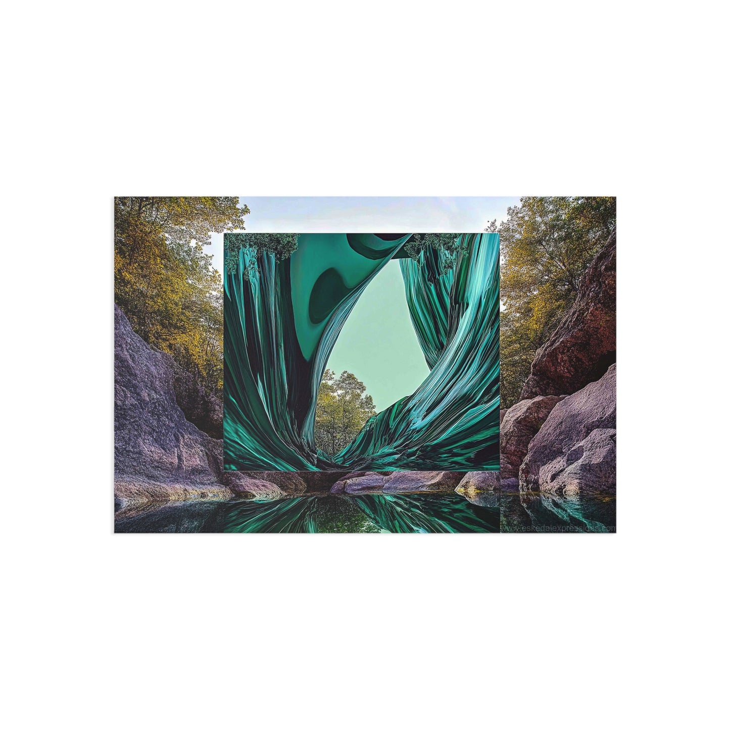 Copy of Fine Art Postcard | North Country Nature Surreal Art | Window Rockfall