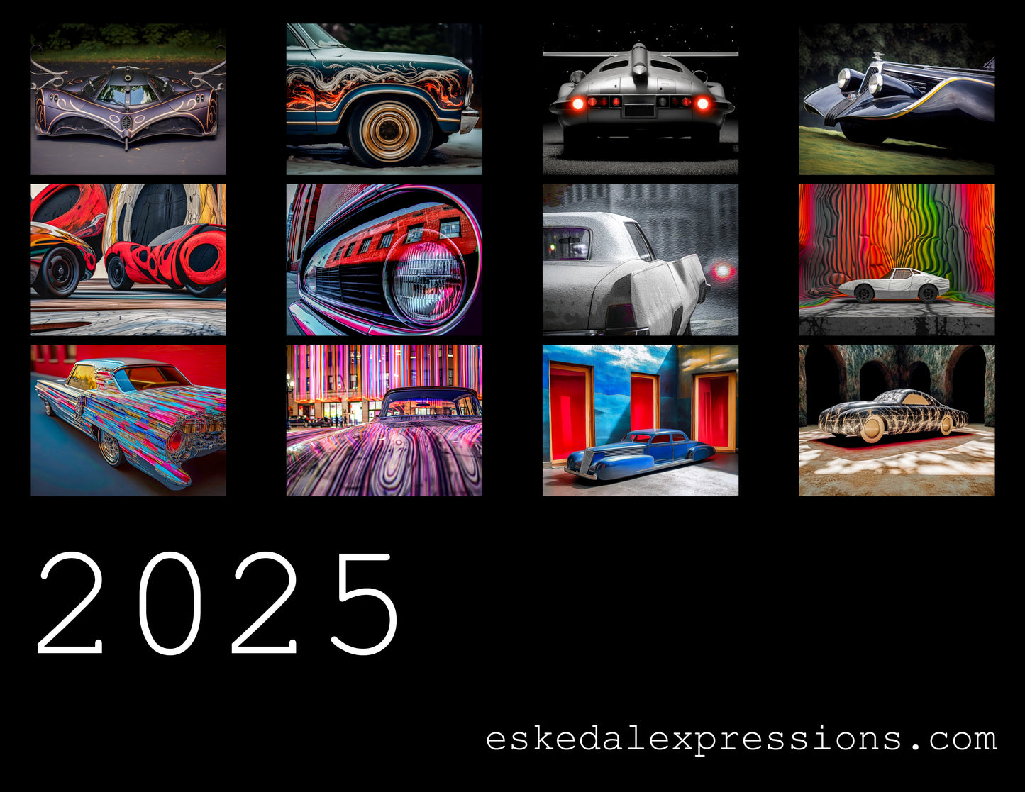 2025 Wall Calendar: Car Art