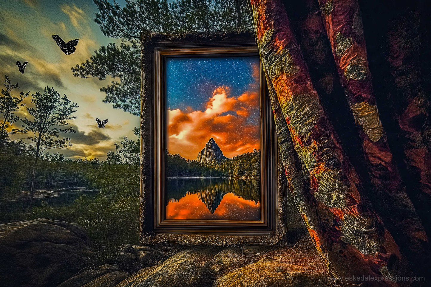 Fine Art Postcard | North Country Nature Surreal Art | Framed Nature II