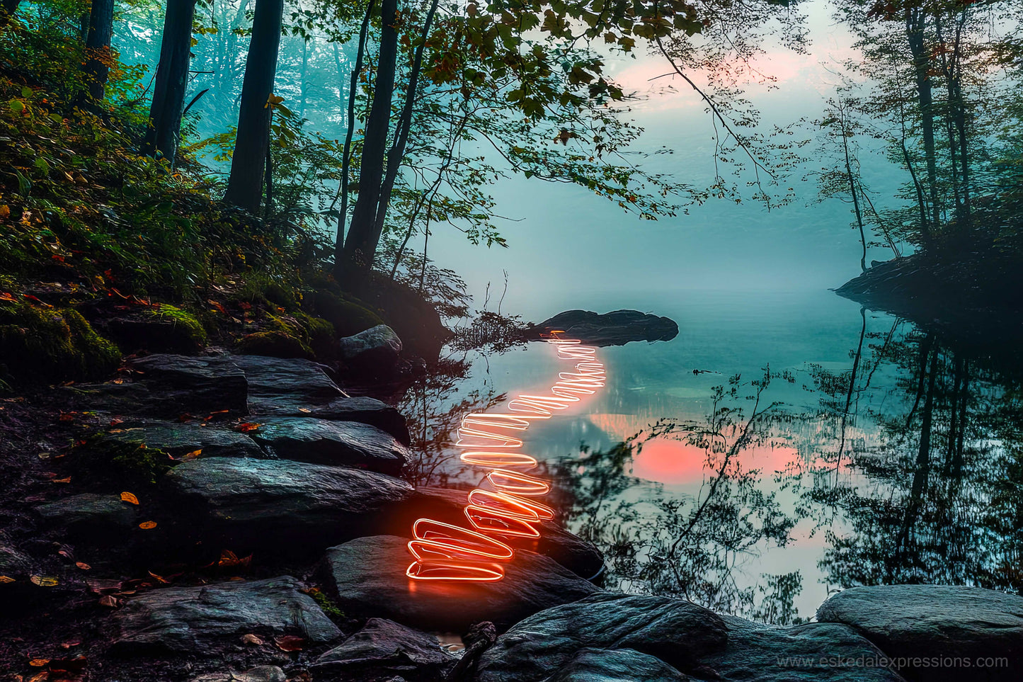 Fine Art Postcard | North Country Nature Surreal Art | Alltrails Path