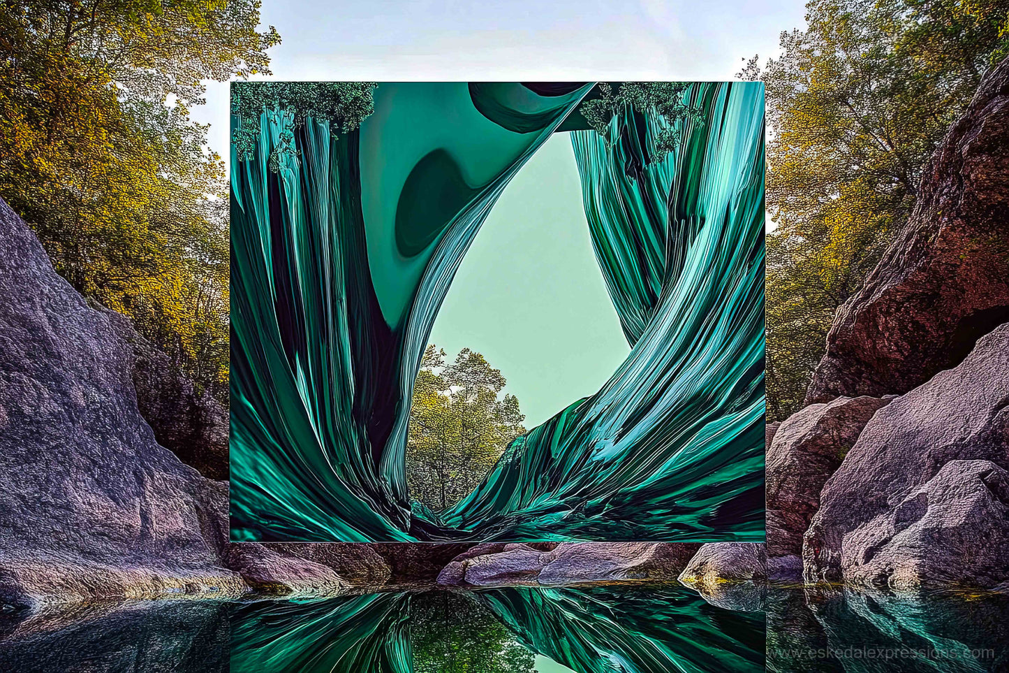 Copy of Fine Art Postcard | North Country Nature Surreal Art | Window Rockfall