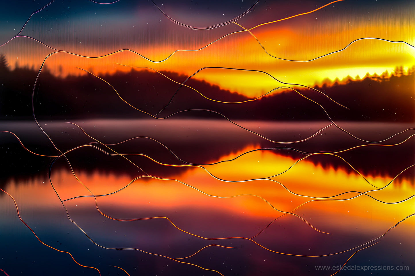 Fine Art Postcard | North Country Nature Surreal Art | Sunrise Frost