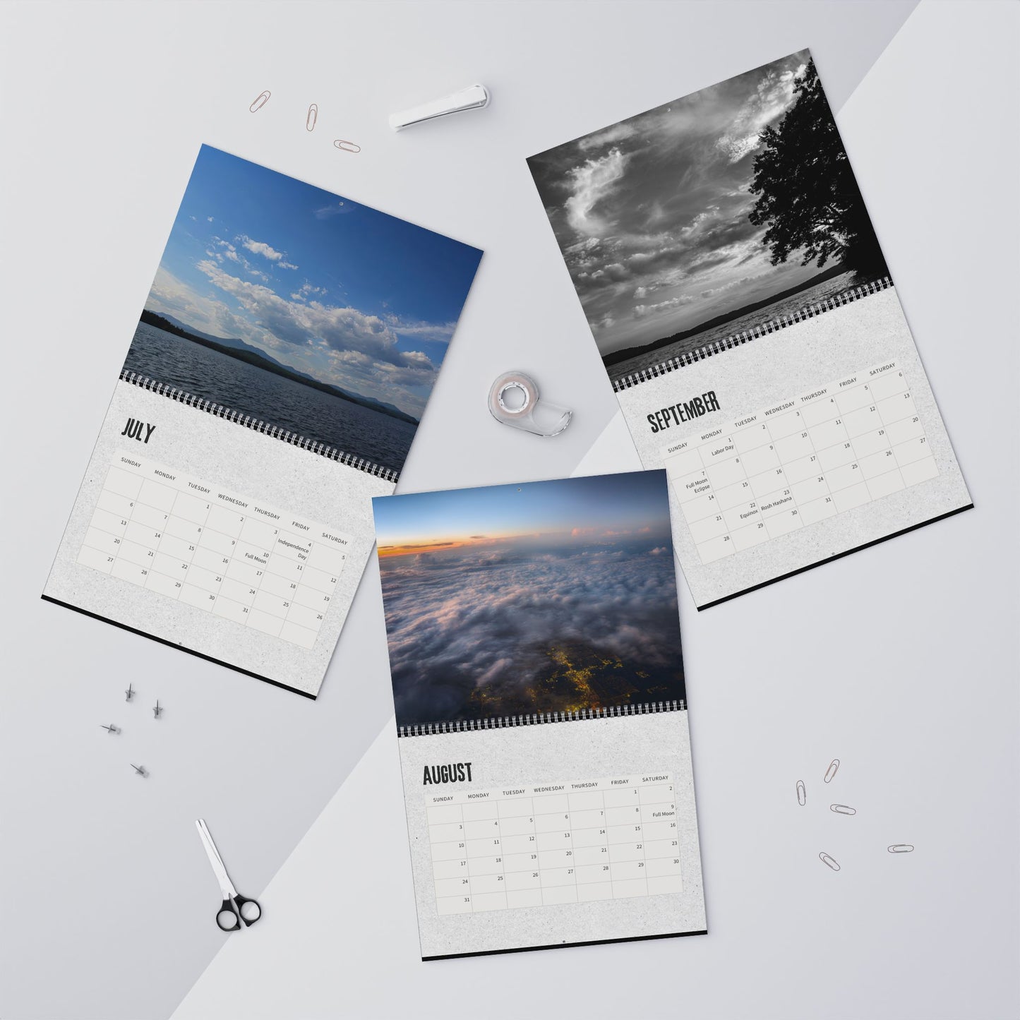 2025 Wall Calendar:  Photography - Sky, Water, Trees