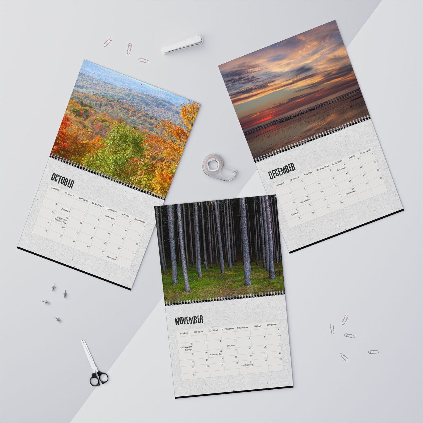 2025 Wall Calendar:  Photography - Sky, Water, Trees