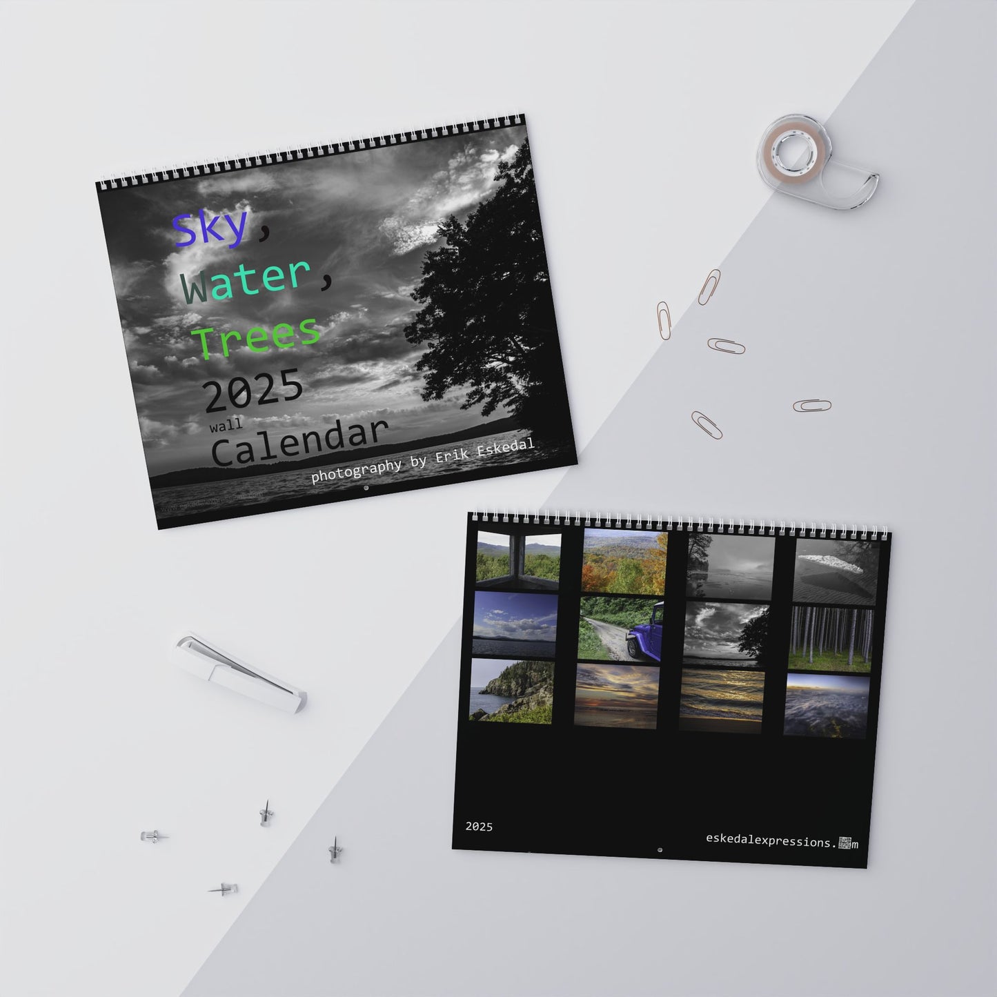 2025 Wall Calendar:  Photography - Sky, Water, Trees