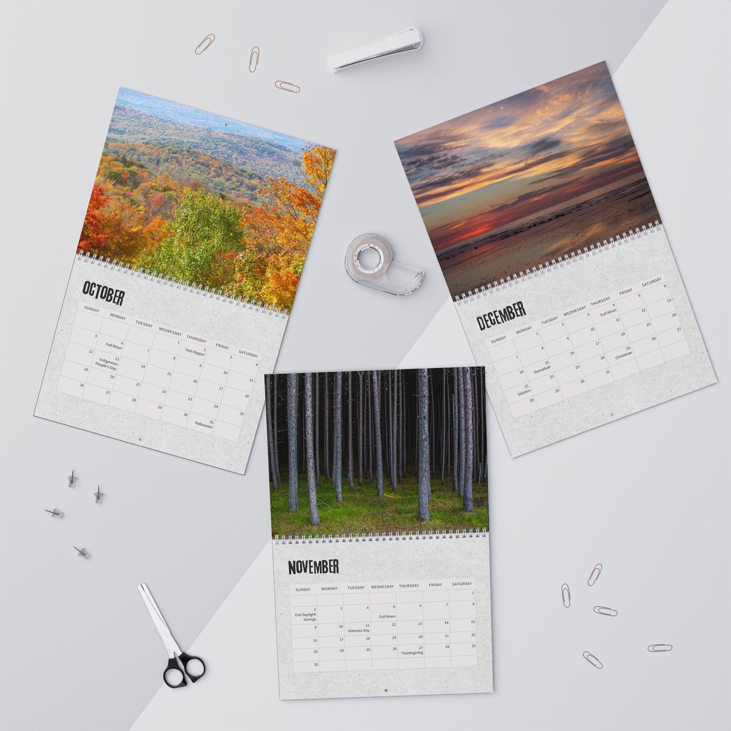 2025 Wall Calendar:  Photography - Sky, Water, Trees