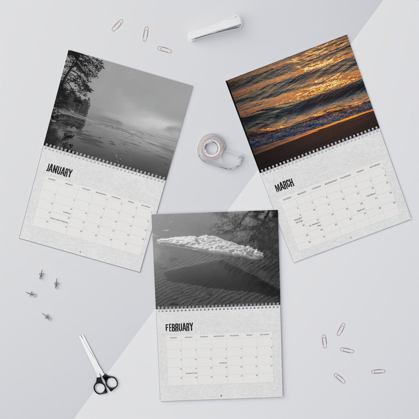 2025 Wall Calendar:  Photography - Sky, Water, Trees