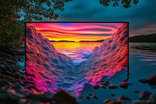 Fine Art Postcard | North Country Nature Surreal Art |  Sunset Bay